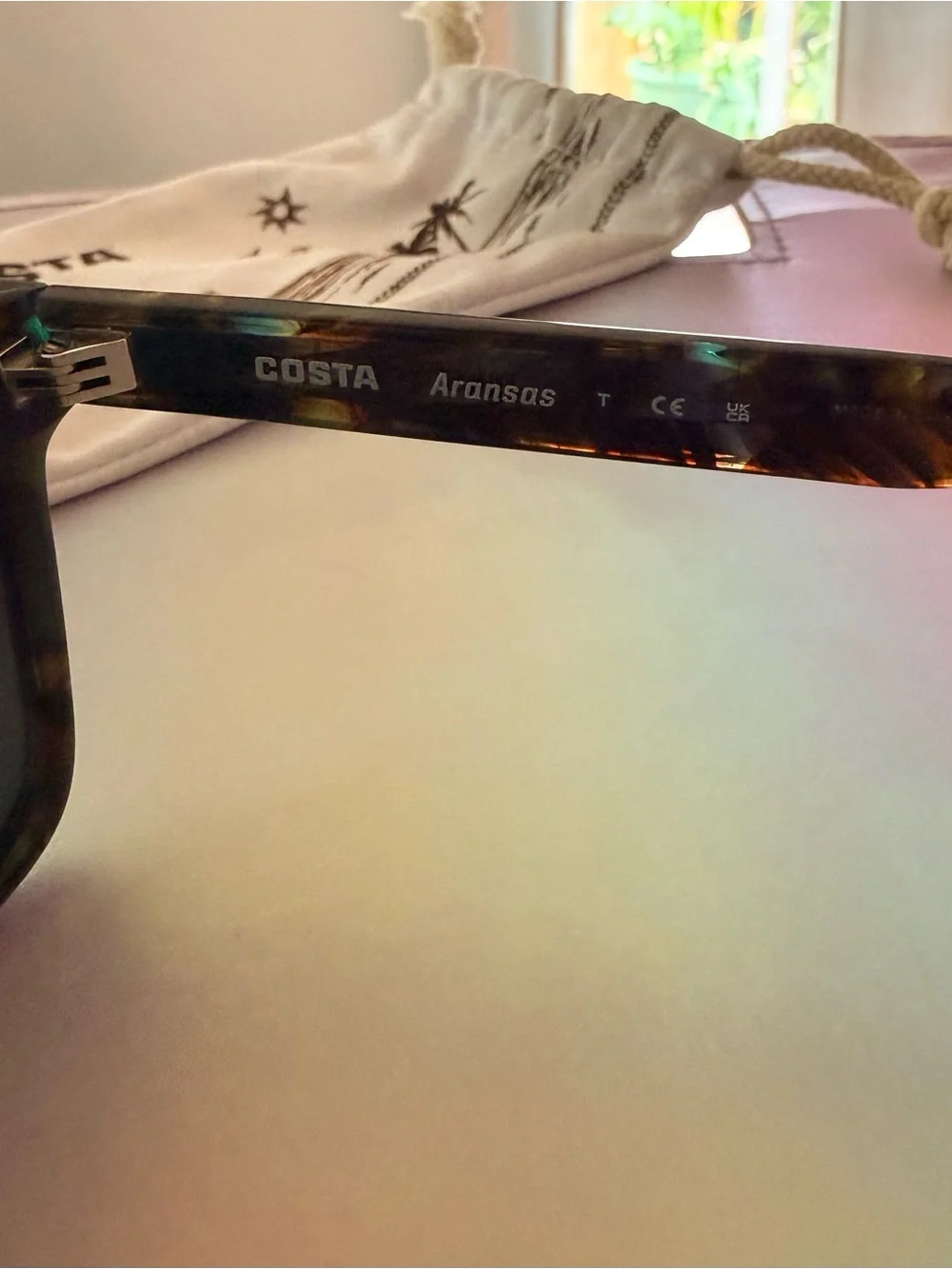 Costa Aransas Tortoiseshell Sunglasses with Dark Lenses